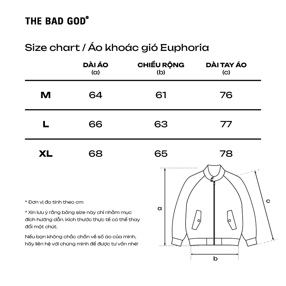 Áo khoác gió bomber varsity jacket The Bad God Euphoria