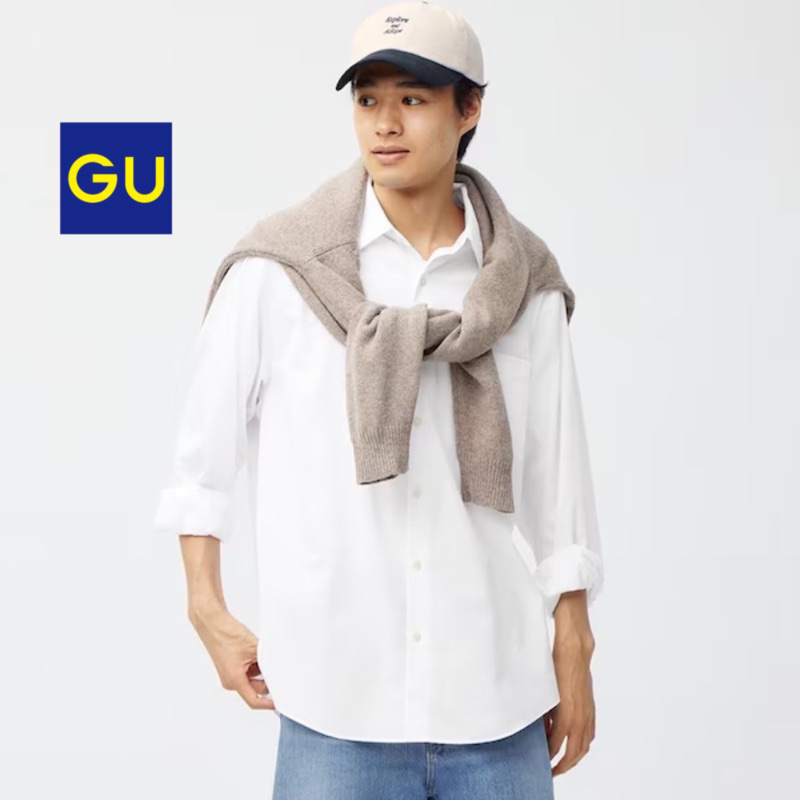 Sơ mi dài tay Unisex hiệu GU - Chính Hãng - Hàng 2hands tuyển