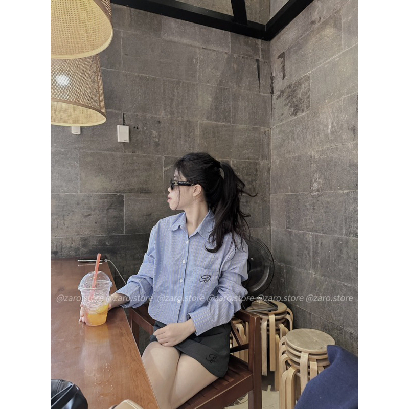 Áo cardigan thêu+sơ mi trắng thêu+Chân váy caro đỏ