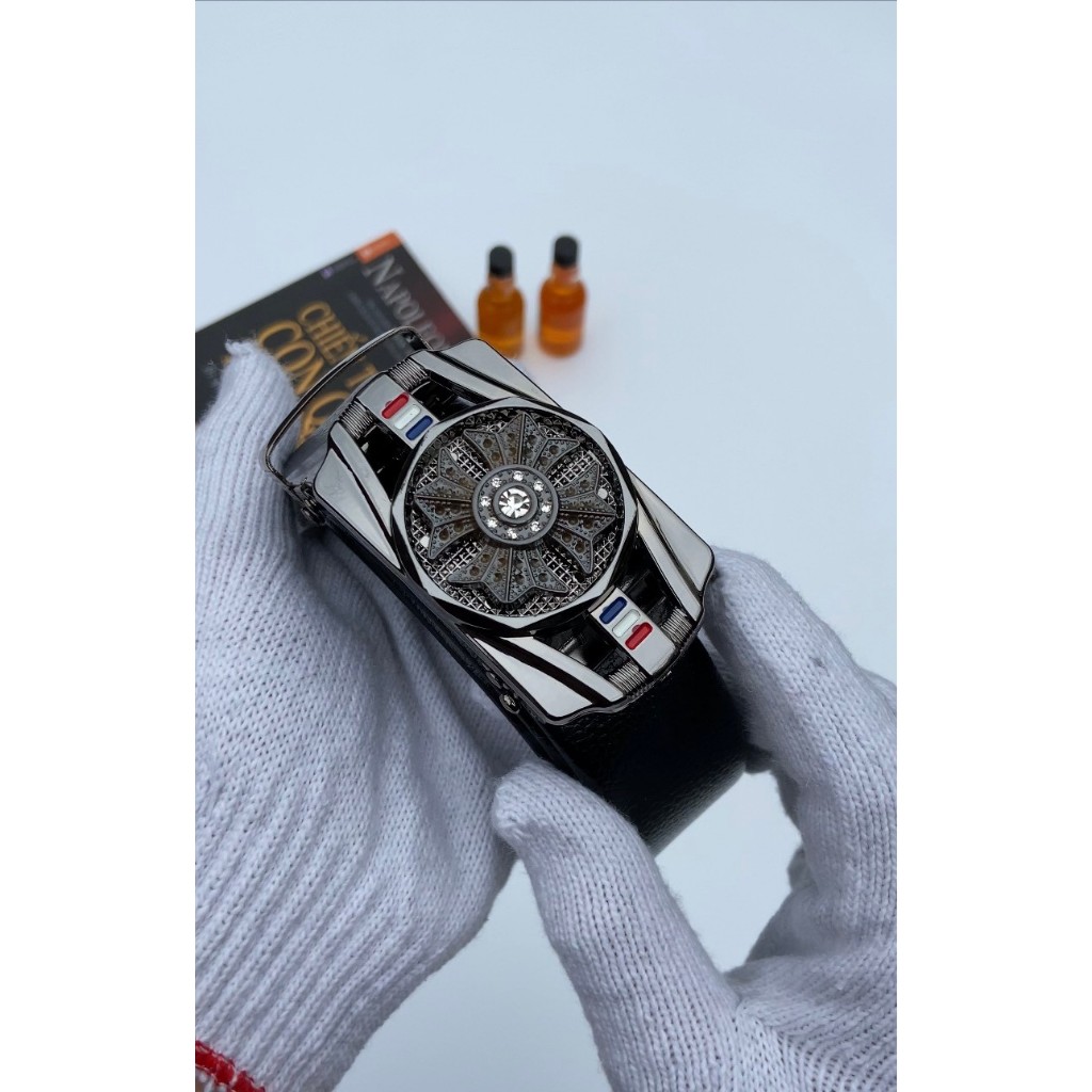 Thắt lưng da pu khóa tự động mặt hợp kim nhiều mẫu