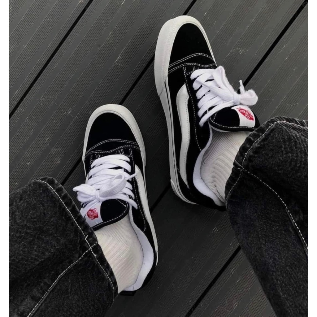 Giày Vans Knu Skool Da Lộn Vạch Trắng, Giày Vans Mẫu Mới Hottren 2023