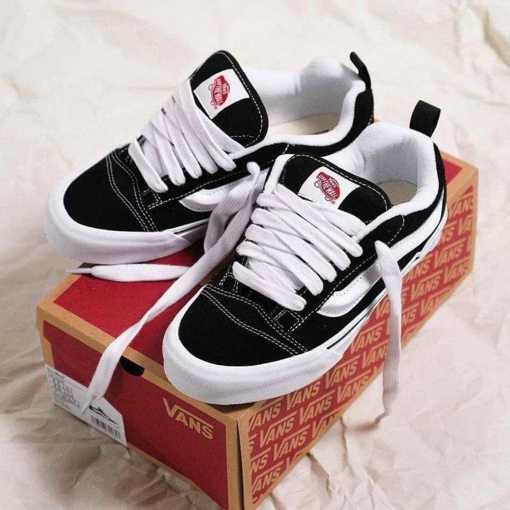 Giày Vans Knu Skool Da Lộn Vạch Trắng, Giày Vans Mẫu Mới Hottren 2023