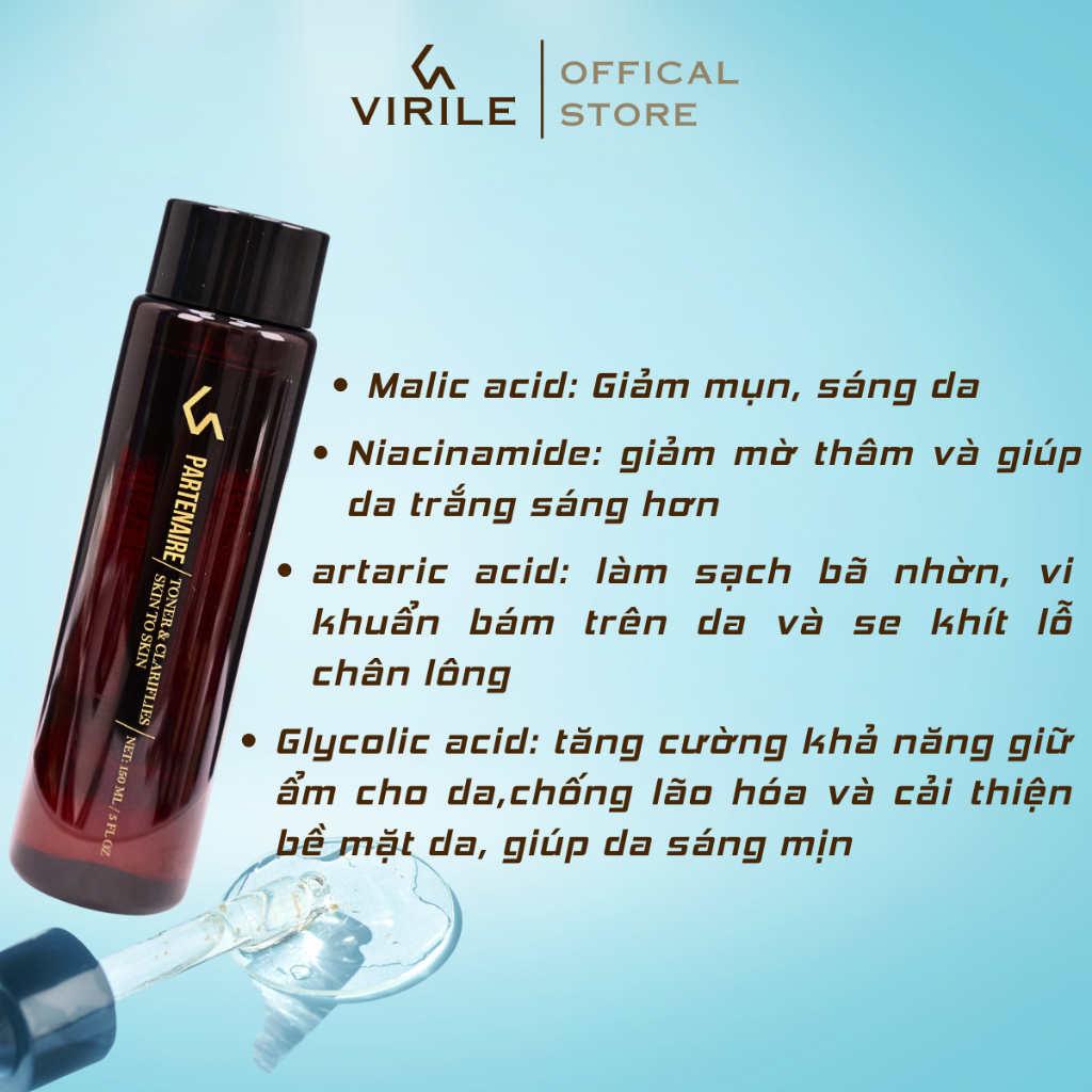 Bộ chăm sóc da toàn diện dành cho các loại da Virile với Sữa rửa mặt, Toner và mặt nạ dưỡng da