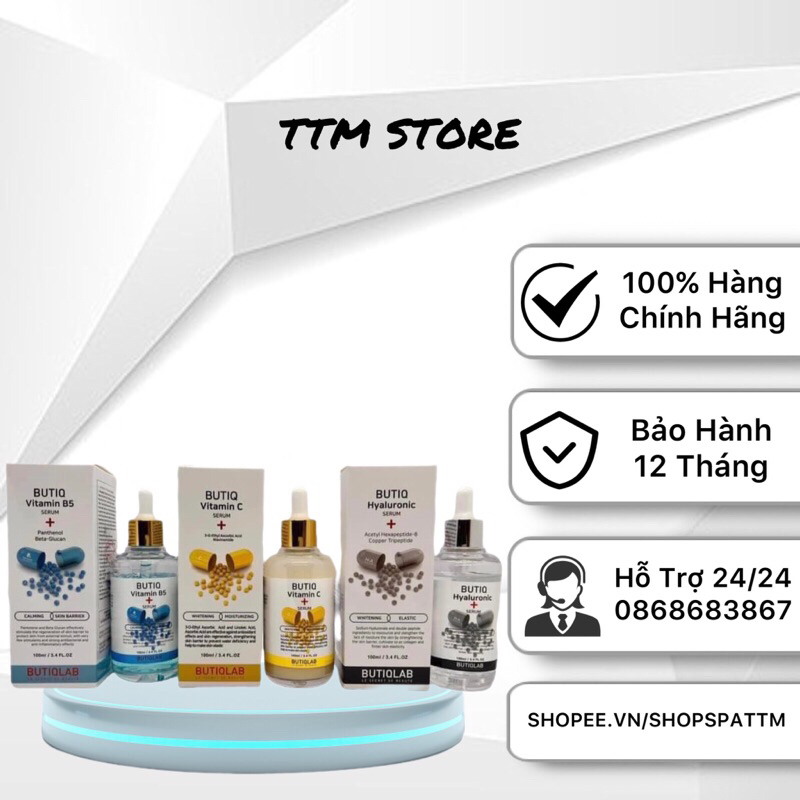 Bộ 3 Serum Butiq Lap HA - B5 - Vitamin C I Serum Butiq Chính Hãng