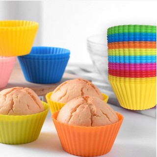 Khuôn Cupcake Silicon tròn 7cm, Khuôn Làm Bánh Bông Lan Cupcake, Muffin, Thạch, Rau Câu