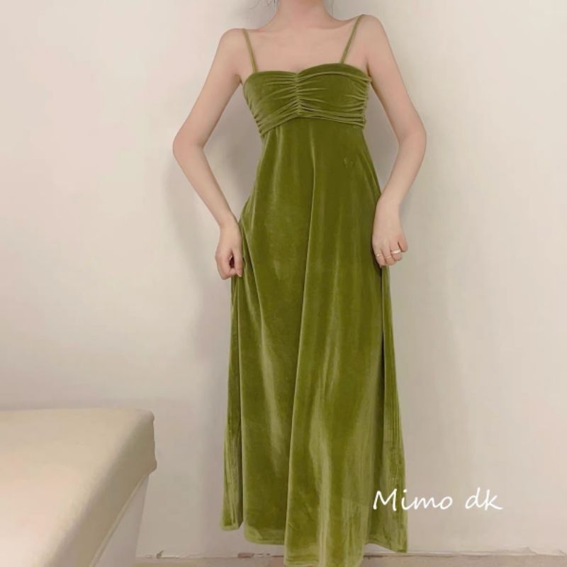 ĐẦM NHUNG 2 DÂY NHÚNG NGỰC