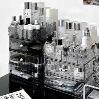 [Hỏa Tốc 2H] Hộp Đựng Mỹ Phẩm, Son Môi cao cấp Vân Nước để bàn có thể tách rời