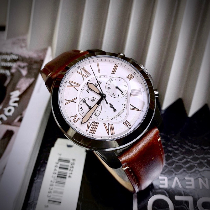 Đồng hồ nam cơ  FOSSIL EVERETT ME3207 Automatic mặt tròn dây da