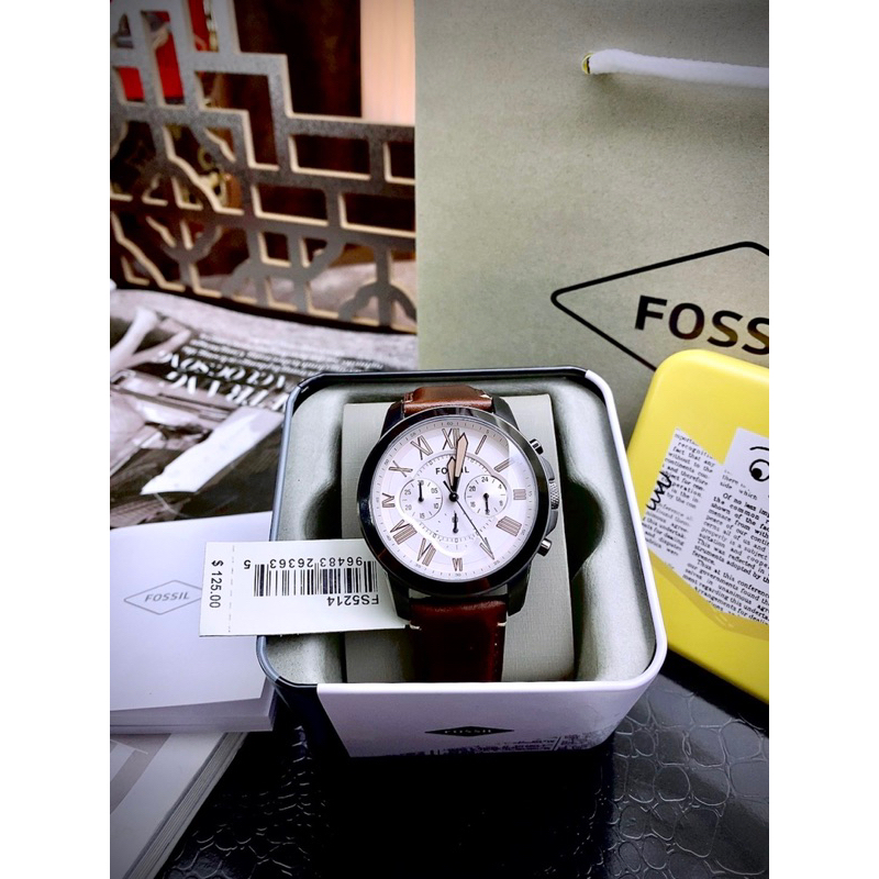 Đồng hồ nam cơ  FOSSIL EVERETT ME3207 Automatic mặt tròn dây da