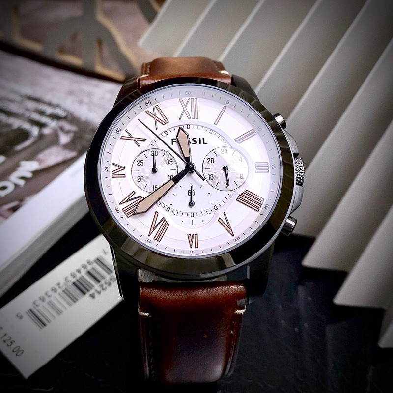 Đồng hồ nam cơ  FOSSIL EVERETT ME3207 Automatic mặt tròn dây da