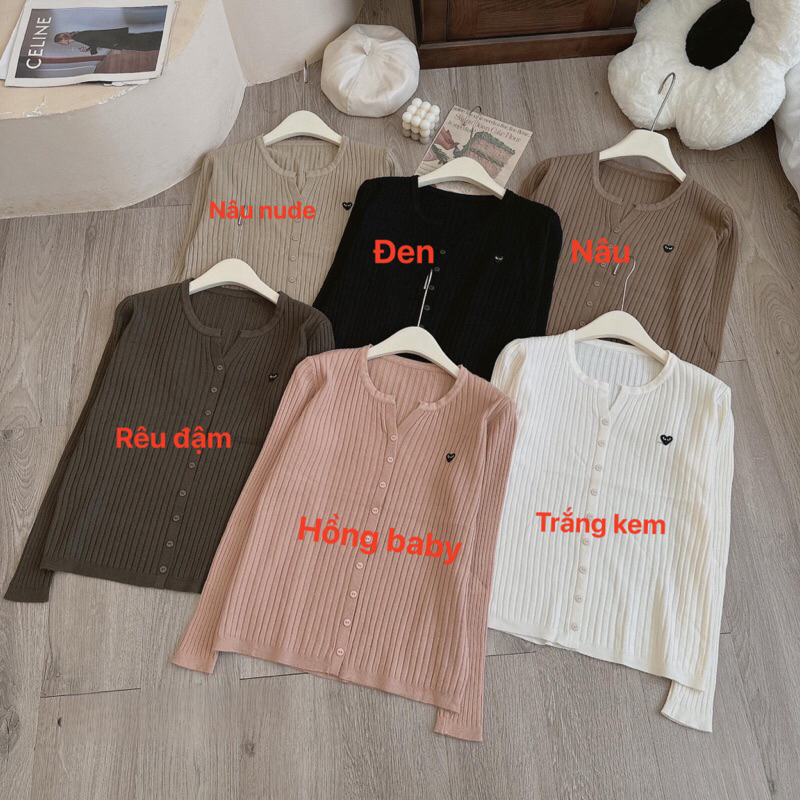 Áo len cdg cúc liền tim nhỏ hàng QC -Mon.Ami