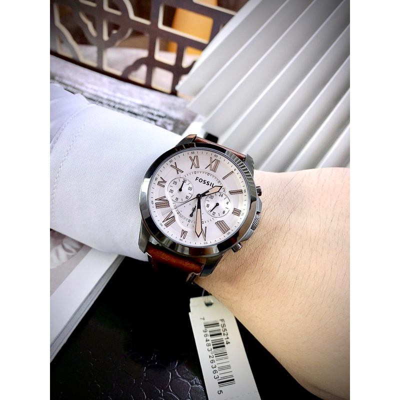 Đồng hồ nam cơ  FOSSIL EVERETT ME3207 Automatic mặt tròn dây da