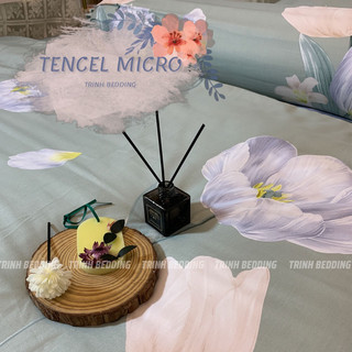 |SALE OFF 30% |BỘ GA GỐI LỤA TENCEL MICRO Trinhbedding ( S- Có mền)
