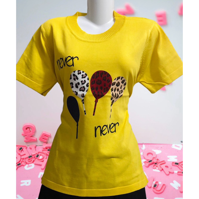 💥55808💥 Áo Thun Form Rộng Hoạ Tiết Bóng Bay & In Chữ Dễ Thương Cho Nữ