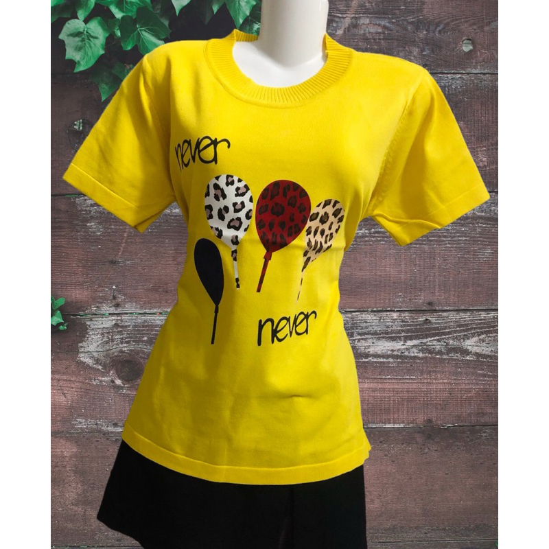💥55808💥 Áo Thun Form Rộng Hoạ Tiết Bóng Bay & In Chữ Dễ Thương Cho Nữ