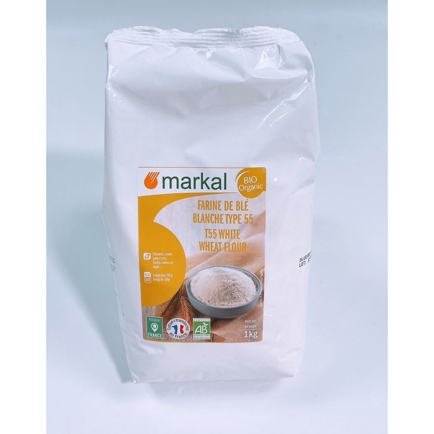 Bột mỳ hữu cơ 200g T55 Markal làm bánh cho bé