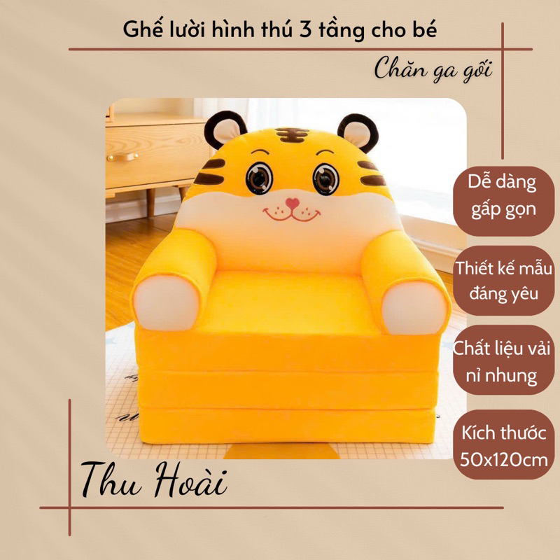 Ghế lười bông gập 3 tầng hình thú-changagoithuhoai GHB75