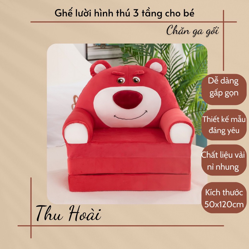 Ghế lười bông gập 3 tầng hình thú-changagoithuhoai GHB250
