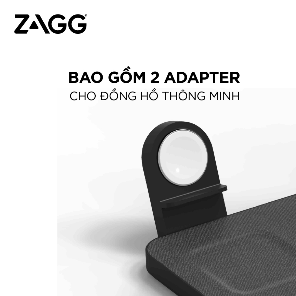 Đế sạc mophie Snap+ 3in1 Stand - sạc nhanh - 3 thiết bị cùng lúc - bảo hành 2 năm - phân phối chính hãng
