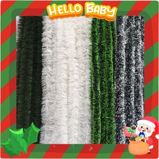 Dây chồn trang trí Noel dây chồn xanh dây chồn trắng hàng dày (Dài 2m dày 9cm)