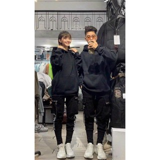 Áo hoodie nam nữ basic 2 màu chất nỉ bông dày dặn