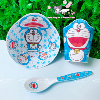 Set tô chén muỗng ly Doremon Doraemon