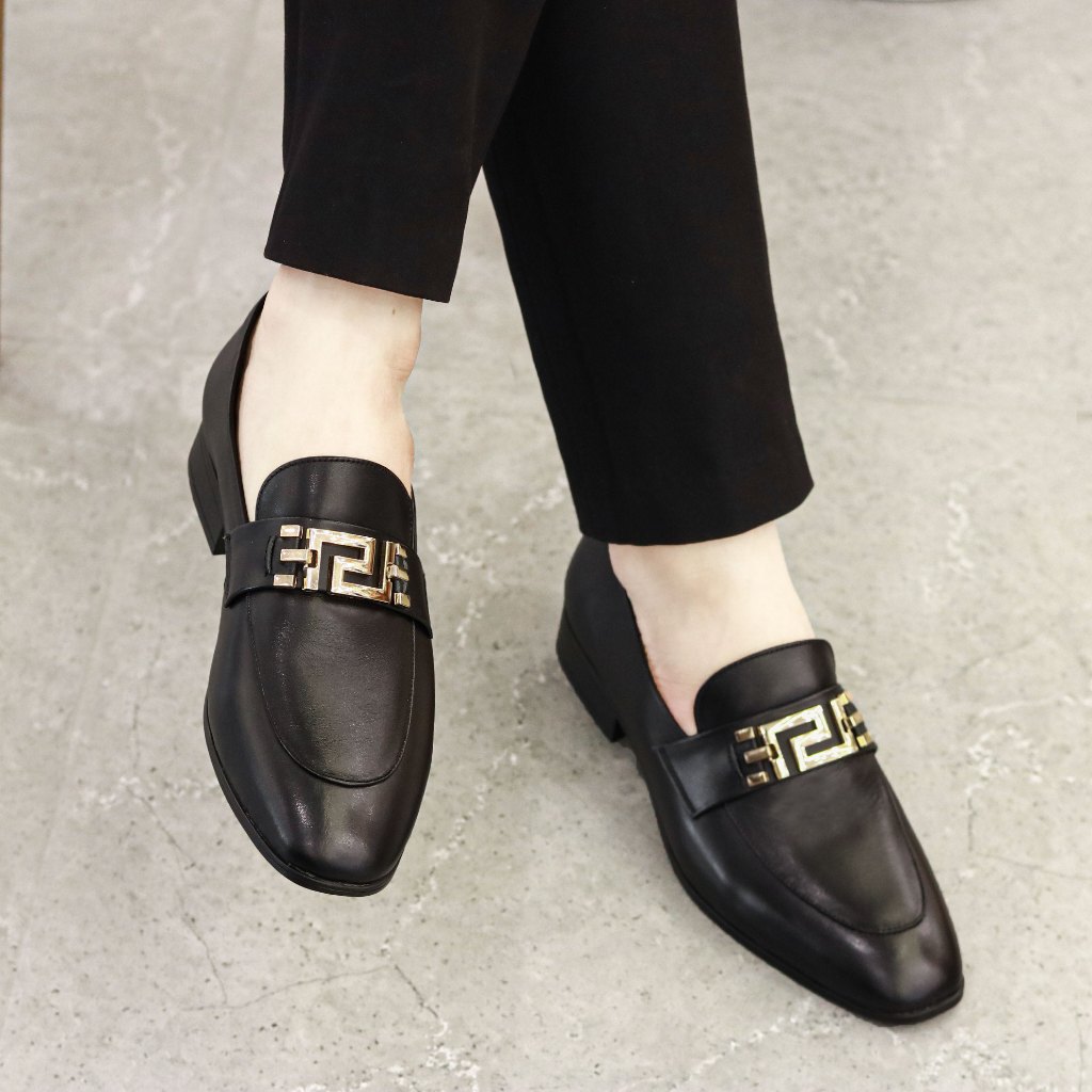 Giày Da Nam Công Sở XOĂN SHOP Da Bò Thật Siêu Đẹp Size 38 Đến 43 Màu Đen - G061