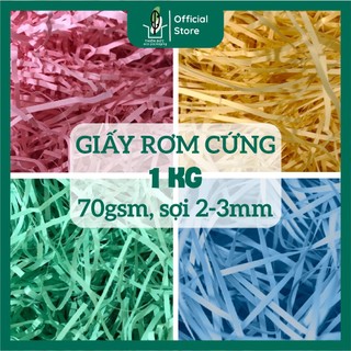 Giấy rơm cứng 1 KG sợi giấy vụn từ giấy kraft, fort màu lót hộp quà tặng, trang trí, chống sốc cho món quà vintage