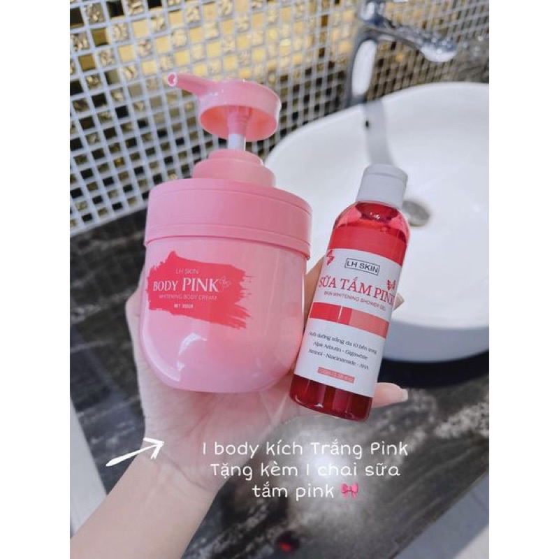 MUA 1 TẶNG 1 - Kem Dưỡng Trắng Da Body Pink Tặng Sữa Tắm Trắng body PINK