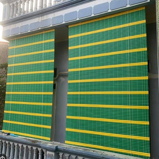 Màn sáo nhựa R2m x cao 1m5,2m,2m5,3m,Rèm nhựa che nắng ,Mành nhựa kéo che cửa sổ có dây kéo
