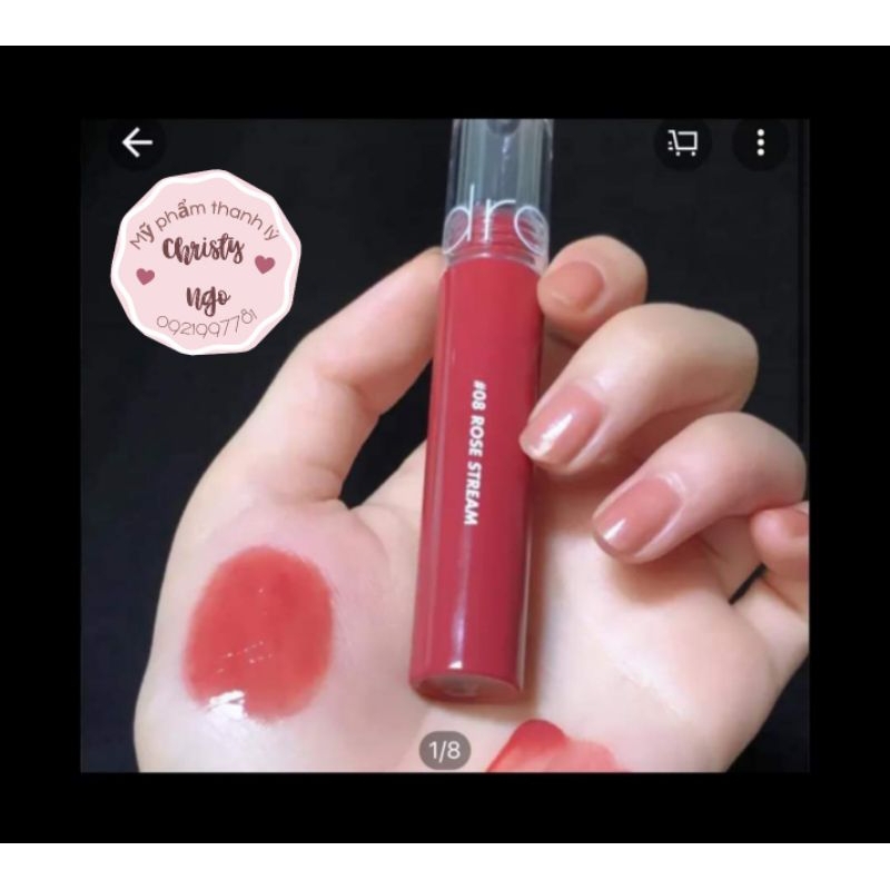 LỖI  SON TINT BÓNG ROMAND GLASTING WATER TINT 08 ROSE STREAM