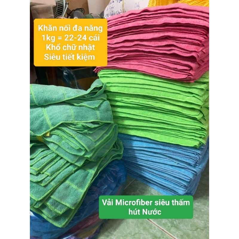 [ Set 1 kg]Khăn nối đa năng chất liệu Microfiber mềm mịn lau bàn,lau xe,lau bếp.dùng cho hàng quán,q