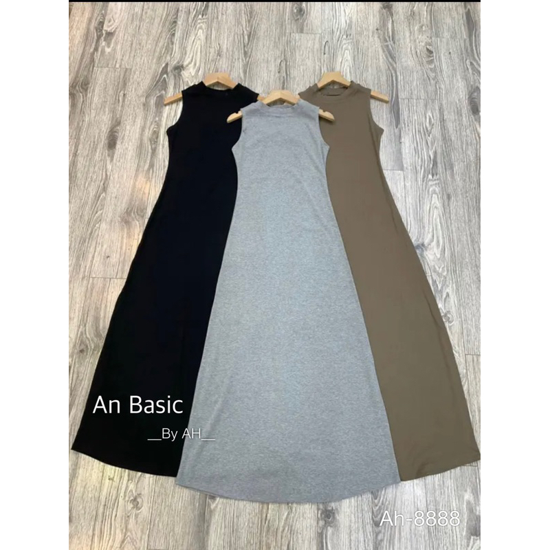 Váy thun dáng dài dày dặn co dãn