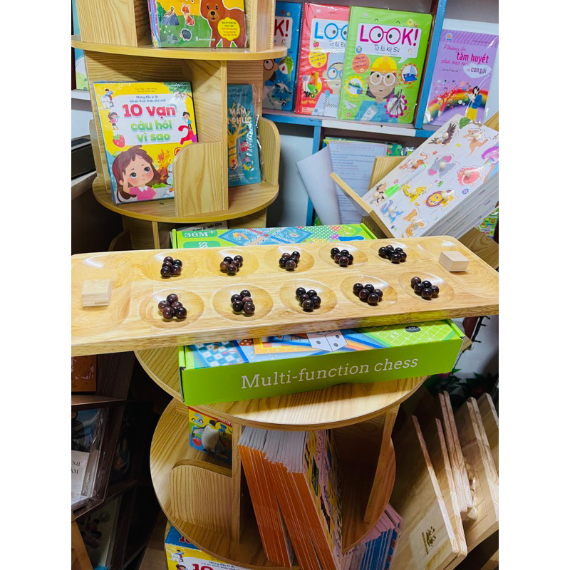 Bàn Cờ Ô Ăn Quan Bằng Gỗ