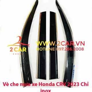 Vè Che Mưa Xe Honda CRV cuối 2023-2024 Chỉ Inox cao cấp nhất thị trường