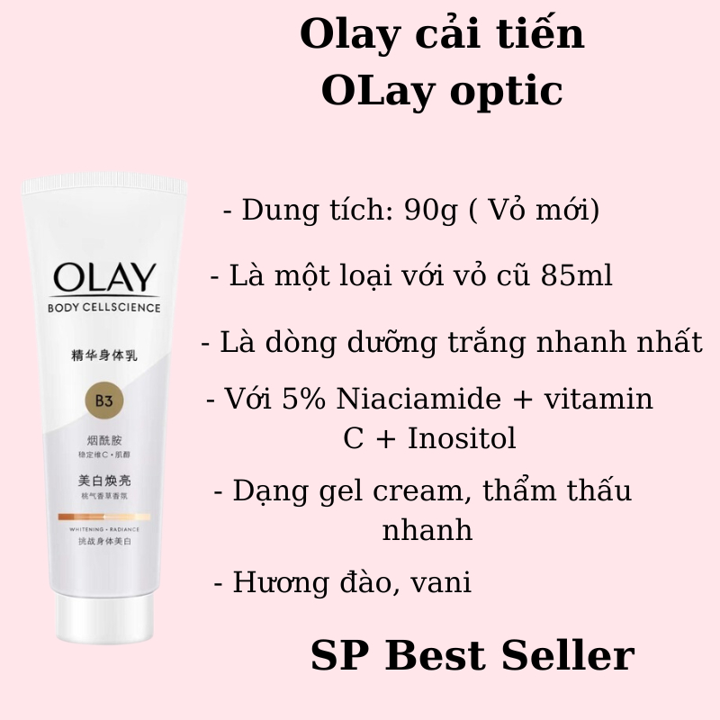 Dưỡng thể dưỡng trắng Olay B3+ Retinol/ Vitamin C/ whitening / ultra whitening dưỡng trắng body / Subeo beauty