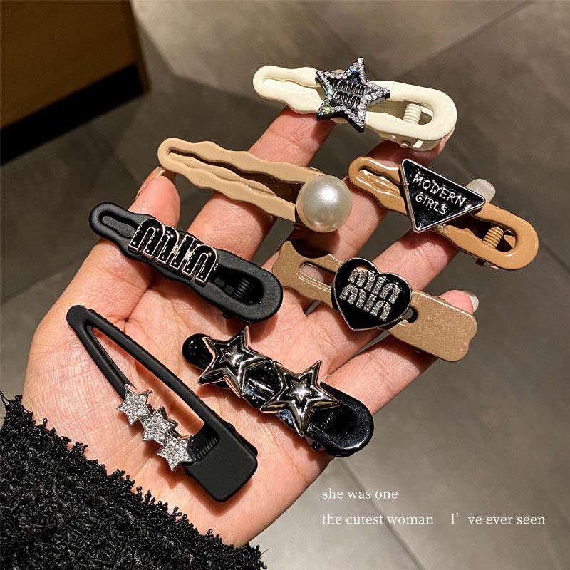 Set 7 kẹp tóc đen phong cách trẻ trung năng động