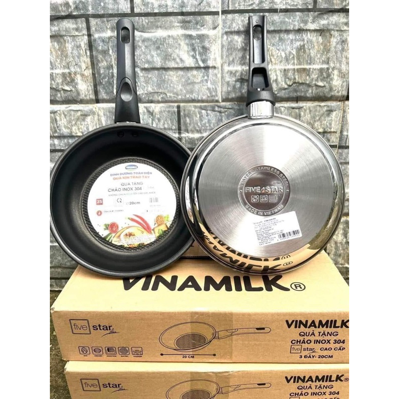 chảo five star 20cm 3 đáy từ