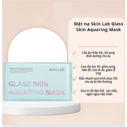 Mặt nạ Skin Lab Glass Skin Aquaring Mask [Giá lẻ 1 miếng] Skinlab cấp ẩm, phục hồi da, căng bóng da - Hàn Quốc