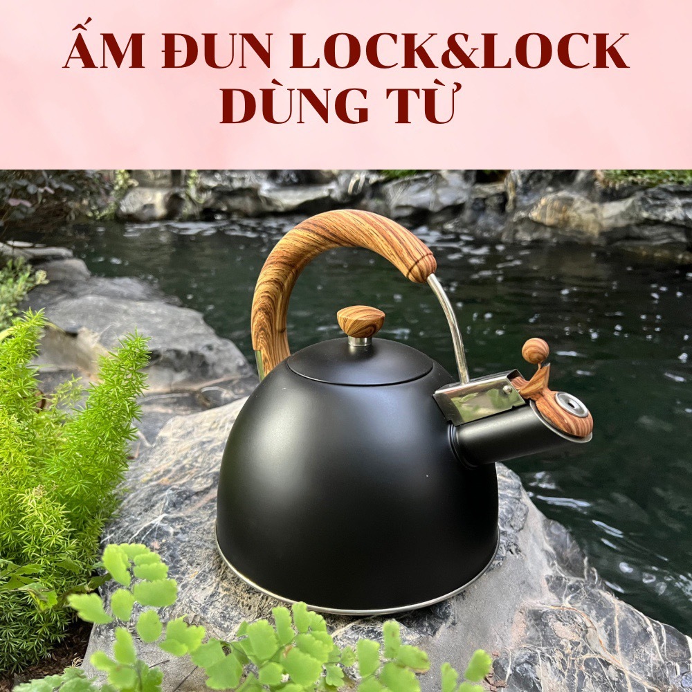 [HÀNG HÀN] Ấm đun nước dùng bếp từ LOCK&amp;LOCK 3L hú còi khi nước sôi và sử dụng được trên các loại bếp