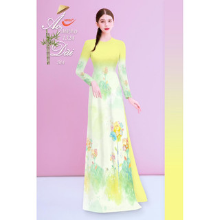 Vải áo dài in hình cỏ hoa lá