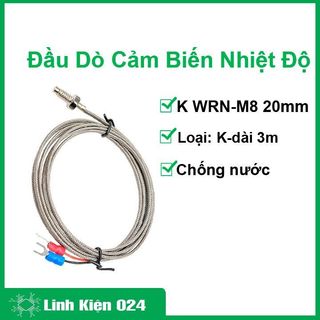 Đầu dò cảm biến nhiệt độ k wrnt-m8- dây 3 mét