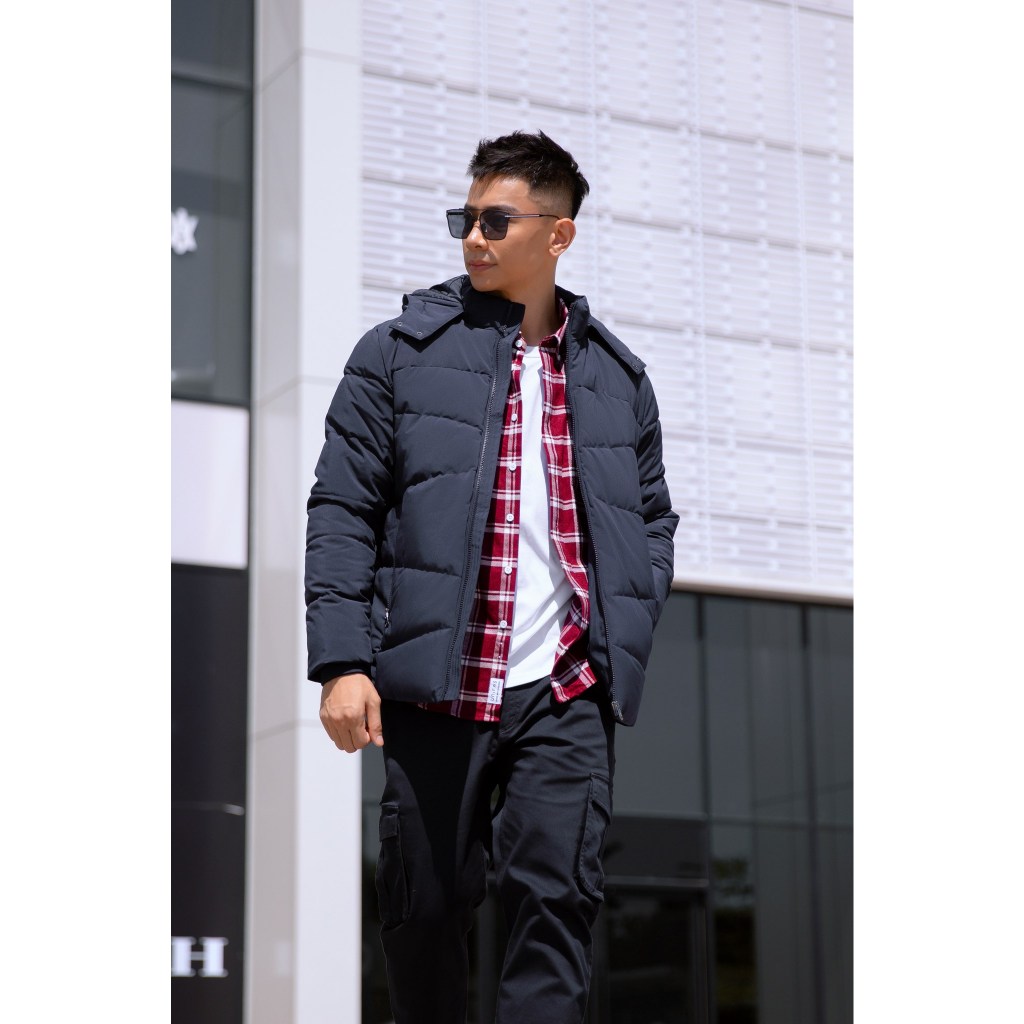 Áo khoác nam DGCs - phao 3 lớp dáng ngắn, cản gió,chống thấm nước WAJKBC23M