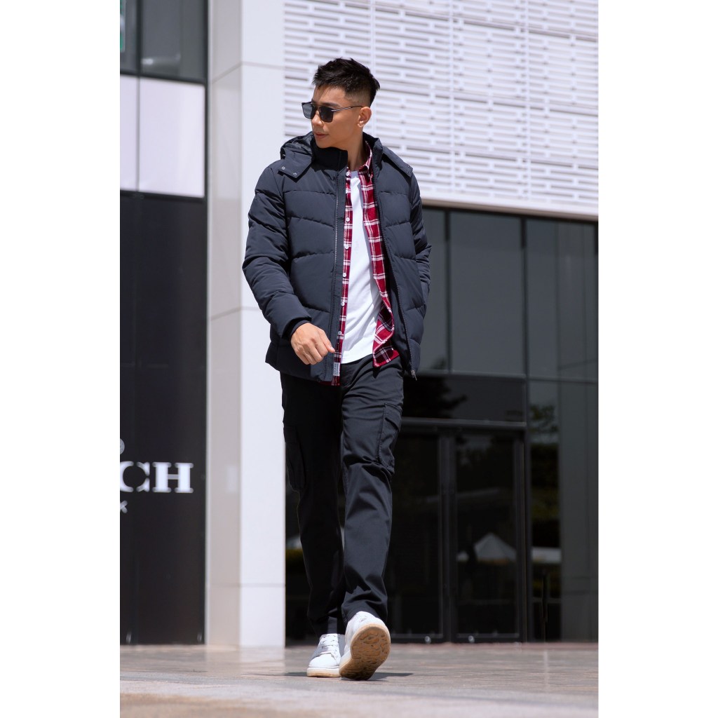 Áo khoác nam DGCs - phao 3 lớp dáng ngắn, cản gió,chống thấm nước WAJKBC23M