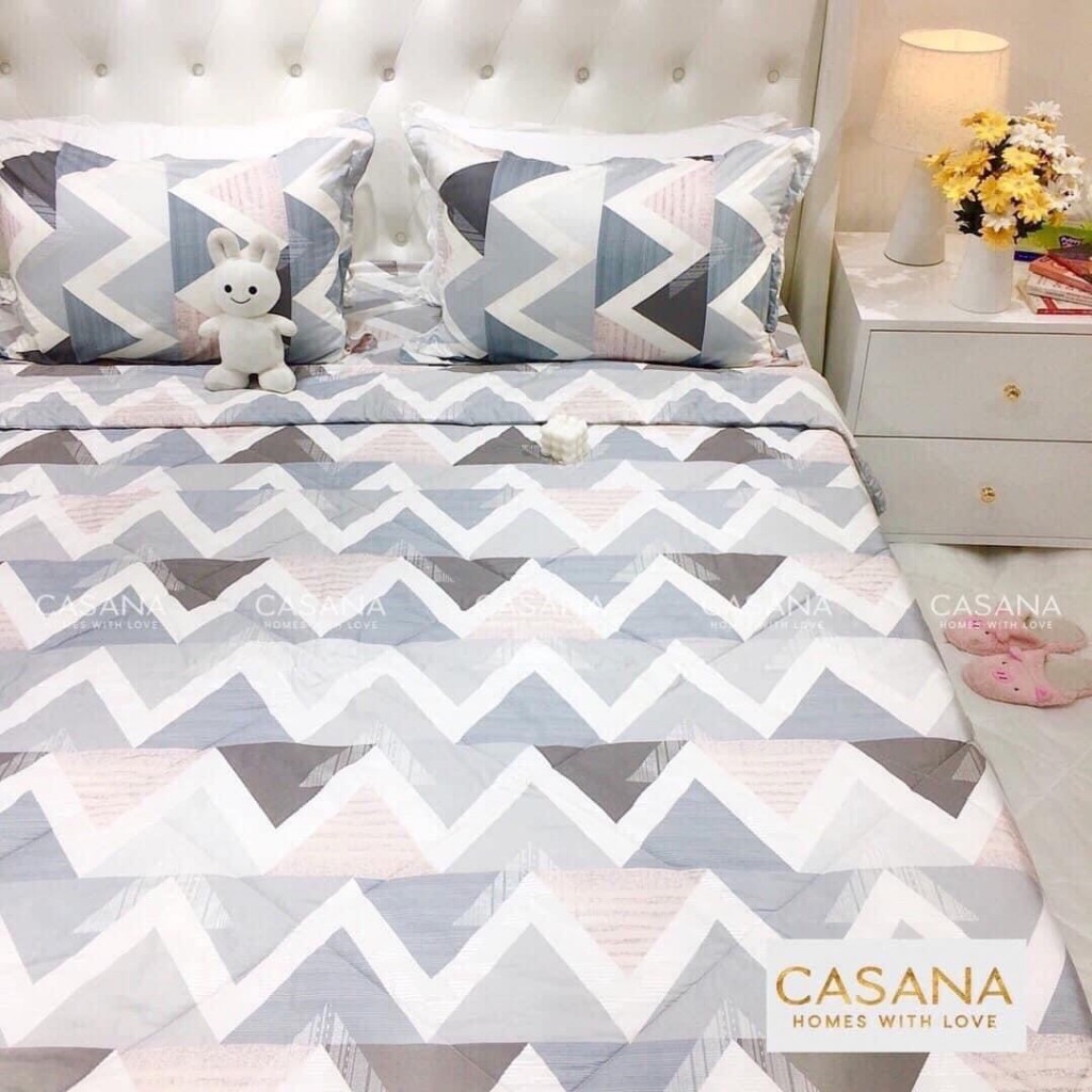 Chăn ga gối cotton 100%, cotton living LAMIDO hoạ tiết hoa nhí vintage đủ size 1m2, 1m4, 1m6, 1m8, 2m