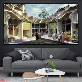 Tổng hợp mẫu tranh Hà Nội xưa, phố cổ hà nội, Hà nội 36 phố phường