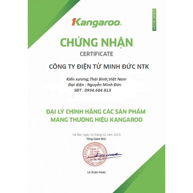 Lõi lọc nước kangaroo bộ 123 chính hãng