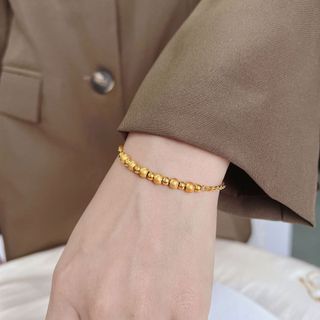 Lắc Tay Titan Nữ Bi Có Chạm Cát Titan Ko Han Rỉ TT 3694 Vòng Tay Phong Cách Hàn Quốc Cao Cấp