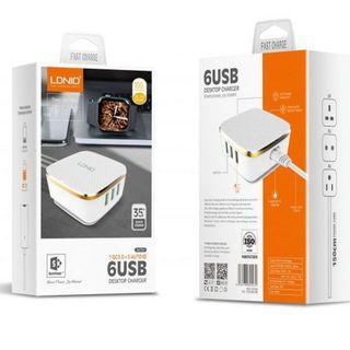 Sạc nhanh qc2.0 6 cổng usb ldnio a6704