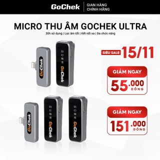 Micro thu âm không dây GoChek khử tiếng ồn khi live/quay video/ghi âm cho điện thoại/máy tính dòng cao cấp GC-A/B ULTRA